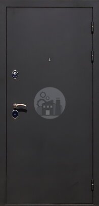 Входная металлическая дверь бизнес-класса, отделка — порошок и белый МДФ-ДВ-1208