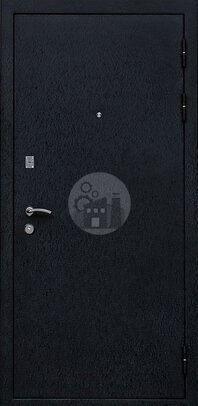 дверь металлическая, снаружи — черный порошковый окрас-ДВ-1269